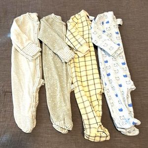 Baby Gap Footies, Set of 4, Size 0-3 Months